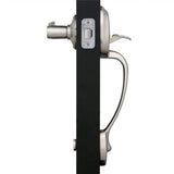 Schlage Plymouth Satin Nickel Entry Door Handle with Right-Handed Flair Lever