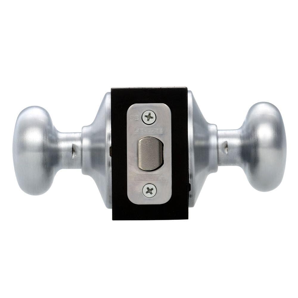 Schlage Plymouth Satin Chrome Passage Door Knob, Right or Left Handed, F10 PLY 626
