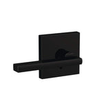 Schlage Custom Latitude Matte Black Interior Door Lever with Collins Trim (Combined Passage/Privacy)