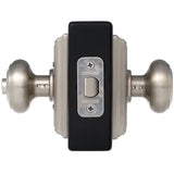 Schlage Georgian Satin Nickel Privacy Bed/Bath Door Knob with Addison Trim