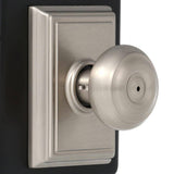 Schlage Georgian Satin Nickel Privacy Bed/Bath Door Knob with Addison Trim