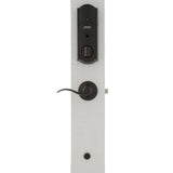 Schlage Camelot Aged Bronze Sense Smart Door Lock with Left-Handed Accent Lever Handleset