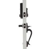 Schlage Camelot Aged Bronze Sense Smart Door Lock with Left-Handed Accent Lever Handleset