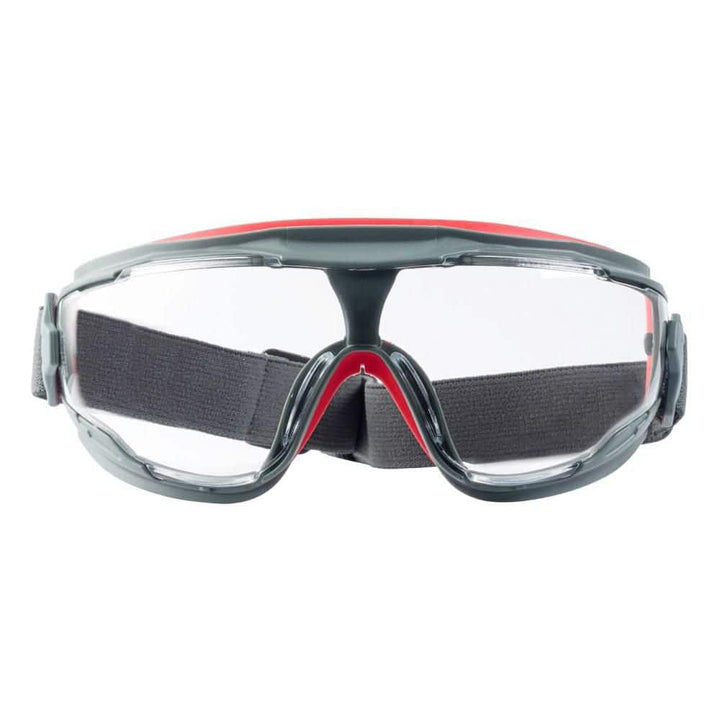 3M Scotchgard Plastic Anti-Fog Safety Goggles, Clear Lens, Gray/Red – 47212H1-VDC-PS