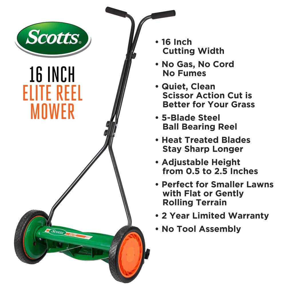 Scotts Scott's 16 in. Manual Walk Behind Push Reel Lawn Mower