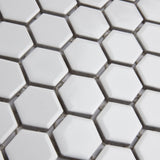 Merola Tile Metro Hex Glossy White 10-1/4 in. x 11-3/4 in. x 5 mm Porcelain Mosaic Tile (8.56 sq. ft. / case)