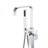 ANZZI Victoria Series Freestanding Bathtub Faucet, 2-Handle with Hand Shower, Valve Included, FS-AZ0031BN (Brushed Nickel)