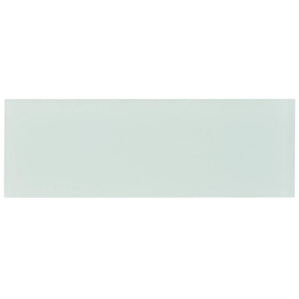 Ivy Hill Tile Contempo Seafoam Frosted 4 in. x 12 in. Glass Tile (15 pieces, 5 sq. ft./Box)