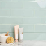 Ivy Hill Tile Contempo Seafoam 4 in. x 12 in. x 8mm Polished Glass Subway Wall Tile (1 sq. ft.) (15 pieces, 5 sq. ft./Box)