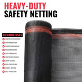 SEALTECH Black-8 ft. X 200 ft. Debris Netting Rolls - Fire Retardant,1/4 in. Mesh Roll