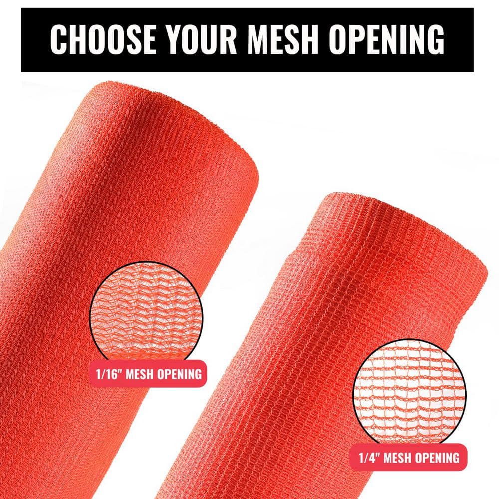 SEALTECH Orange-5.5 ft. X 150 ft. Debris Netting Rolls - Fire Retardant,1/4 in. Mesh Roll