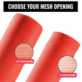 SEALTECH Orange-8 ft. X 100 ft. Debris Netting Rolls - Fire Retardant,1/4 in. Mesh Roll