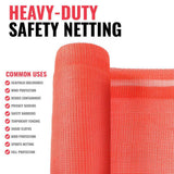SEALTECH Orange-8 ft. X 100 ft. Debris Netting Rolls - Fire Retardant,1/4 in. Mesh Roll