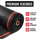 SEALTECH Black-4 ft. X 100 ft. Debris Netting Rolls - Fire Retardant,1/4 in. Mesh Roll