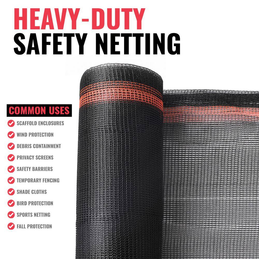 SEALTECH Black-4 ft. X 200 ft. Debris Netting Rolls - Fire Retardant,1/4 in. Mesh Roll