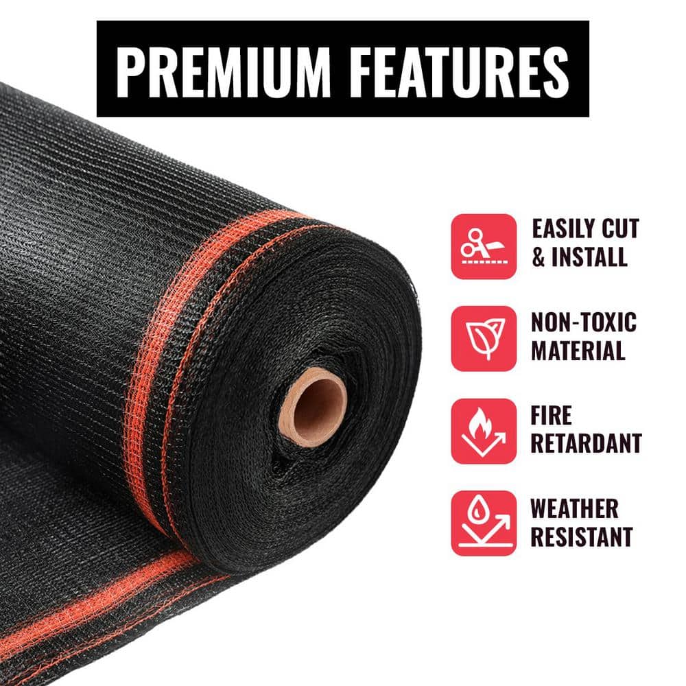 SEALTECH Black-5.5 ft. X 150 ft. Debris Netting Rolls - Fire Retardant,1/4 in. Mesh Roll