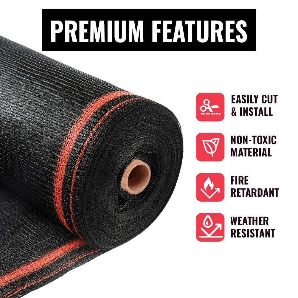 SEALTECH Black-8.5 ft. X 100 ft. Debris Netting Rolls - Fire Retardant,1/4 in. Mesh Roll