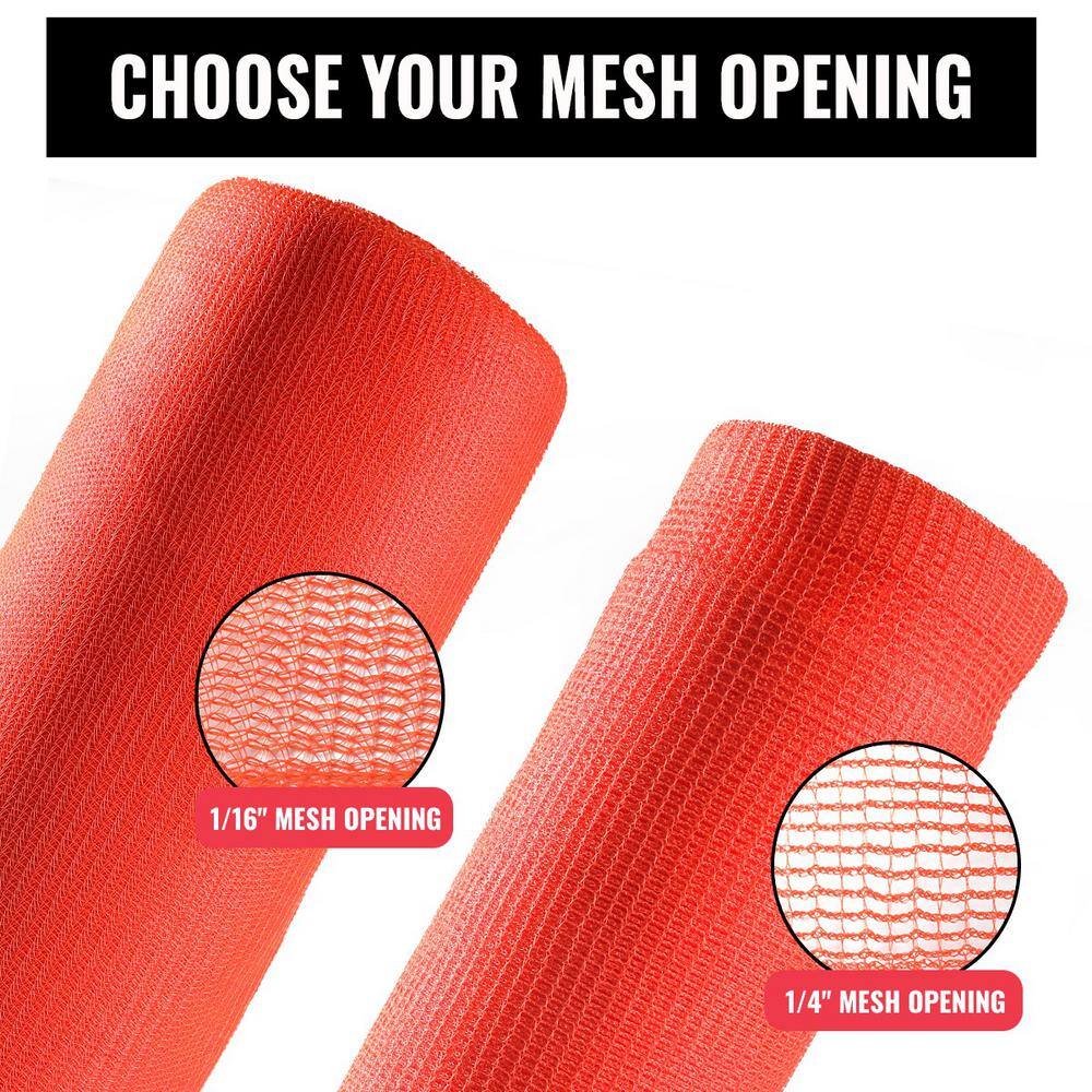 SEALTECH Orange-5 ft. X 50 ft. Debris Netting Rolls - Fire Retardant,1/4 in. Mesh Roll