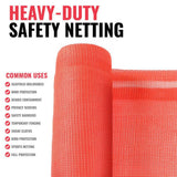 SEALTECH Orange-5 ft. X 50 ft. Debris Netting Rolls - Fire Retardant,1/4 in. Mesh Roll