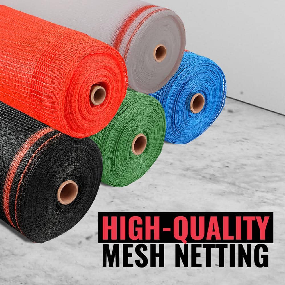 SEALTECH Orange-8 ft. X 150 ft. Debris Netting Rolls - Fire Retardant,1/4 in. Mesh Roll