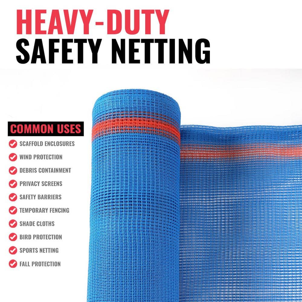 SEALTECH Blue-5.5 ft. X 150 ft. Debris Netting Rolls - Fire Retardant,1/4 in. Mesh Roll