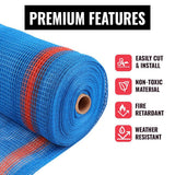 SEALTECH Blue-5.5 ft. X 150 ft. Debris Netting Rolls - Fire Retardant,1/4 in. Mesh Roll