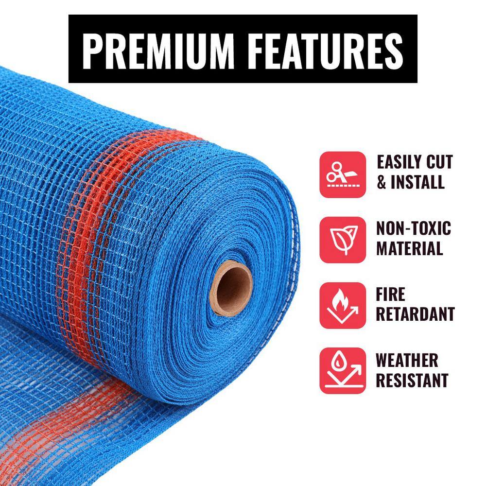 SEALTECH Blue-5.5 ft. X 200 ft. Debris Netting Rolls - Fire Retardant,1/4 in. Mesh Roll