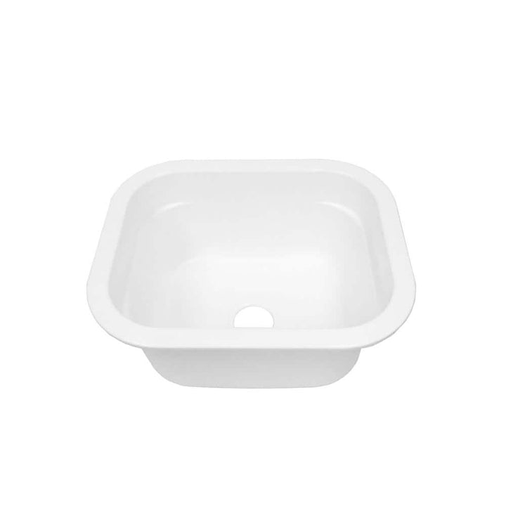 MUSTEE Vector 22 x 18 x 10.5 Molded Fiberglass Undermount Laundry/Utility Sink