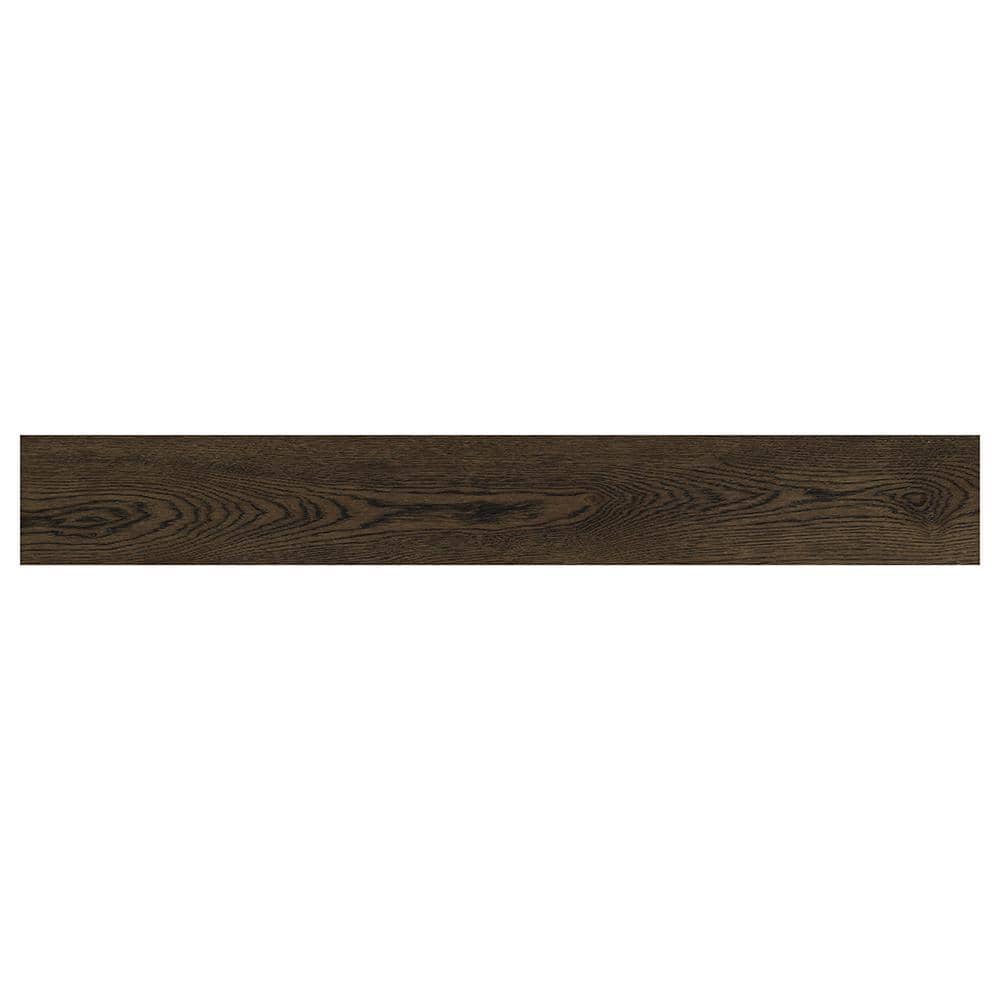 Sure+ Sepia Brown Hickory Hickory 1/4 in. T x 6.5 in. W Click Lock W Brushed Engineered Hardwood Flooring (21.7 sq.ft./case)