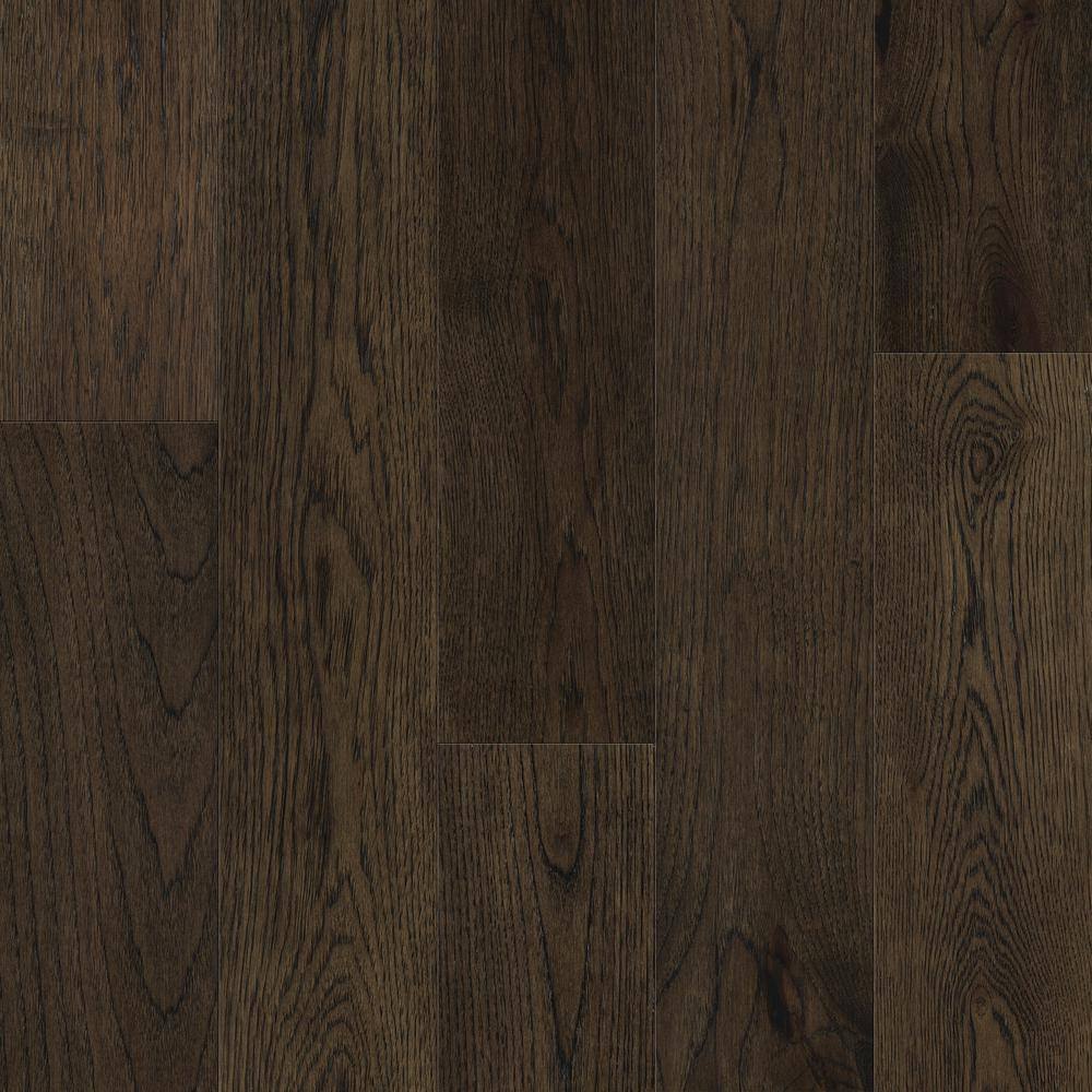 Sure+ Sepia Brown Hickory Hickory 1/4 in. T x 6.5 in. W Click Lock W Brushed Engineered Hardwood Flooring (21.7 sq.ft./case)
