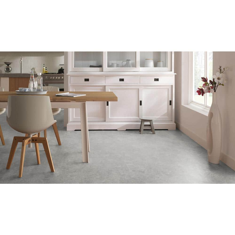 Marmoleum Cinch Loc Seal Serene Grey 9.8 mm T x 11.81 in. W x 11.81 in. L Laminate Flooring (6.78 sq. ft./case)