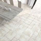 Seville Olimpia White 12x24 Matte Porcelain Tile - Travertine Look