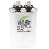 Trane SFCAP10440 capacitor - front view (Voltage: 440v, 370V; MFD: 10)