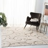 Safavieh Florida Scroll Shag 9 x 12 Cream/Beige Indoor Floral/Botanical Area Rug