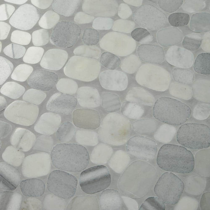 Daltile Stone Decor Shadow 12 in. x 12 in. x 10 mm Marble Pebble Mosaic Floor and Wall Tile (0.95 sq. ft. per piece)