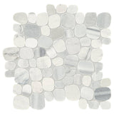 Daltile Stone Decor Shadow 12 in. x 12 in. x 10 mm Marble Pebble Mosaic Floor and Wall Tile (0.95 sq. ft. per piece)