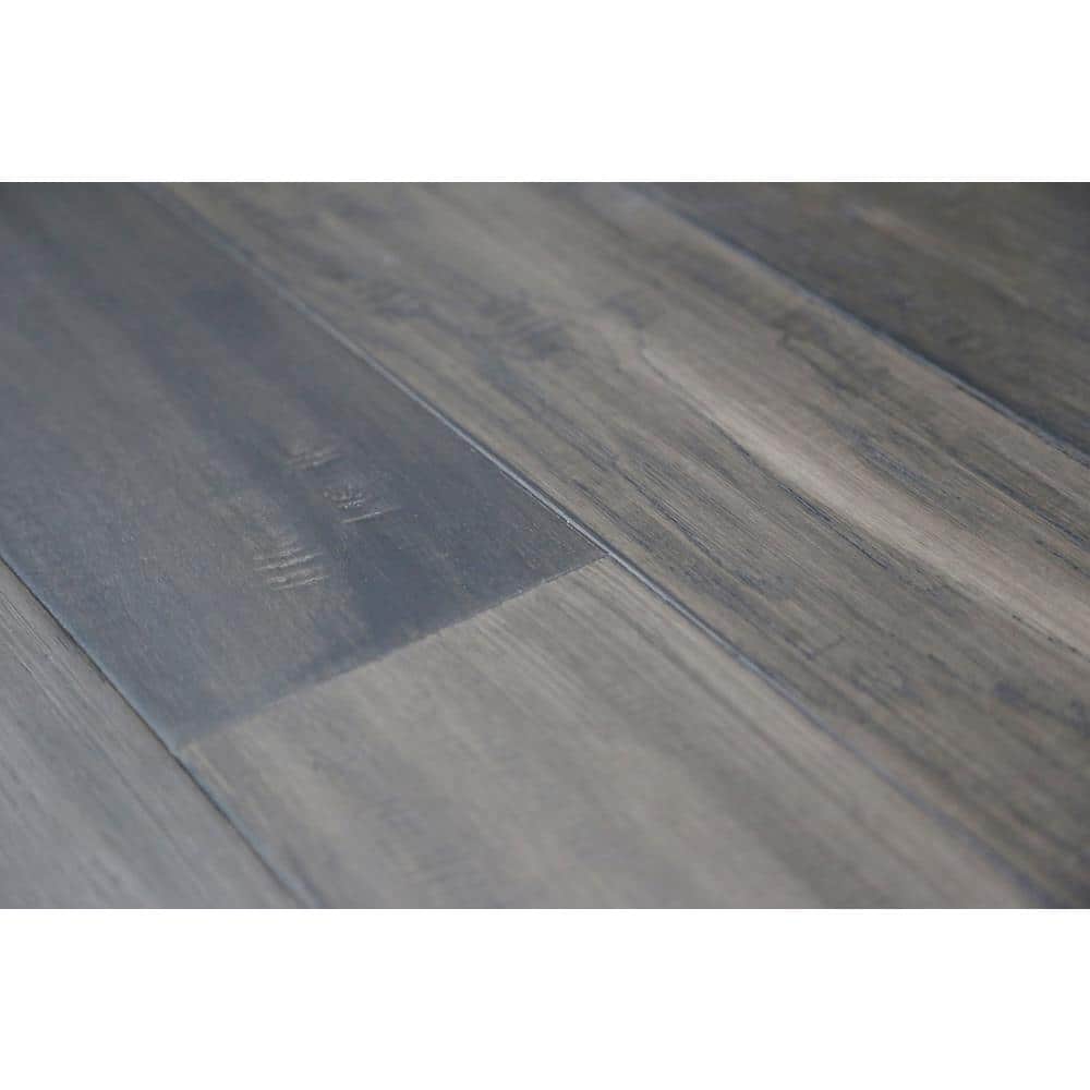 OptiWood Shadow Gray Hickory 2/7 in. T x 5 in. W  Click Lock Hand Scraped Engineered Hardwood Flooring (16.7 sq.ft./case)