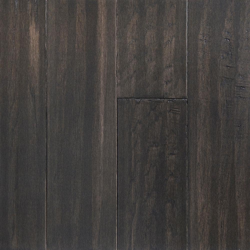 OptiWood Shadow Gray Hickory 2/7 in. T x 5 in. W  Click Lock Hand Scraped Engineered Hardwood Flooring (16.7 sq.ft./case)