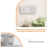 HOMEIBRO Newport Shaker Dove Ready to Assemble Wall Cabinet with 2-Doors(33 in. W x 12 in. H x 12 in. D)