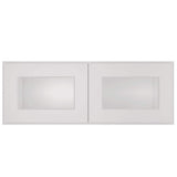 HOMEIBRO Newport Shaker Dove Ready to Assemble Wall Cabinet with 2-Doors(33 in. W x 12 in. H x 12 in. D)