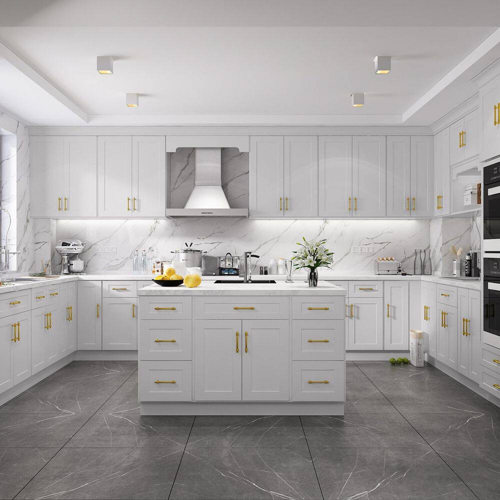 HOMEIBRO Shaker Style Ready To Assemble Stock Wall Kitchen Cabinet (33 in. W x 15 in. H x 24 in. D)
