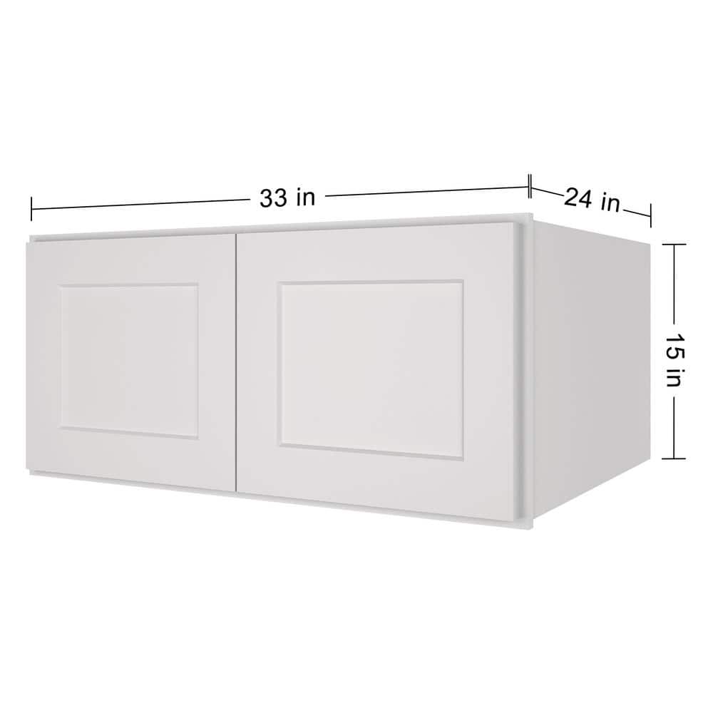 HOMEIBRO Shaker Style Ready To Assemble Stock Wall Kitchen Cabinet (33 in. W x 15 in. H x 24 in. D)