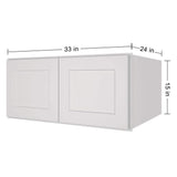 HOMEIBRO Shaker Style Ready To Assemble Stock Wall Kitchen Cabinet (33 in. W x 15 in. H x 24 in. D)