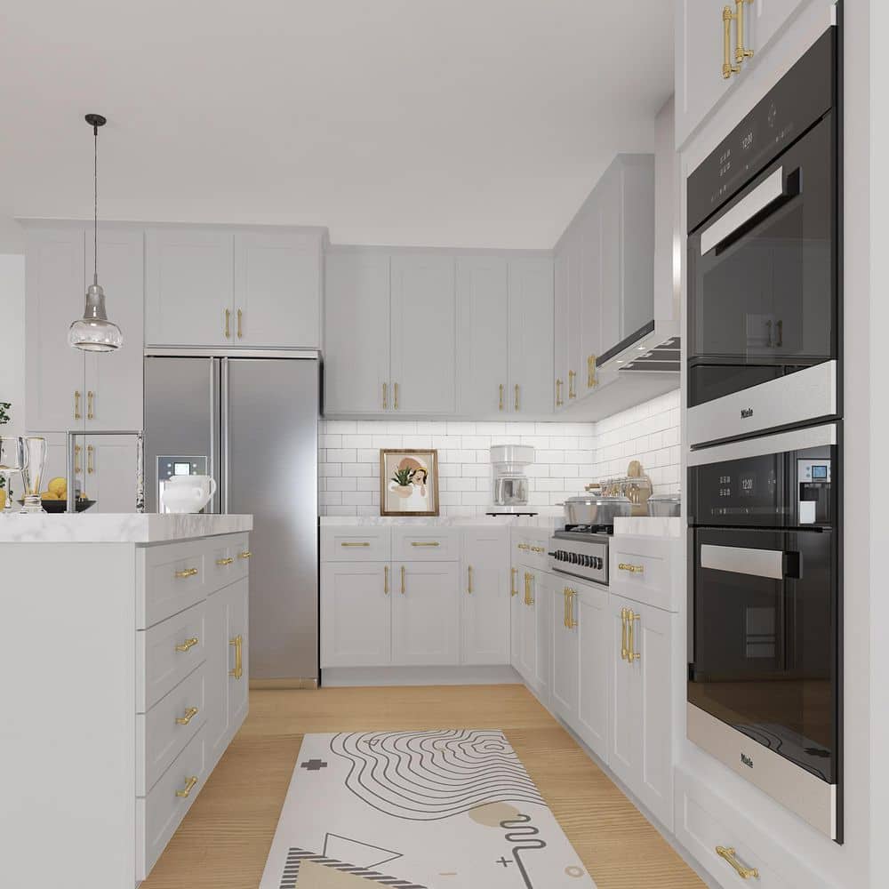 HOMEIBRO Shaker Style Ready To Assemble Stock Wall Kitchen Cabinet (33 in. W x 15 in. H x 24 in. D)