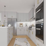 HOMEIBRO Shaker Style Ready To Assemble Stock Wall Kitchen Cabinet (33 in. W x 15 in. H x 24 in. D)