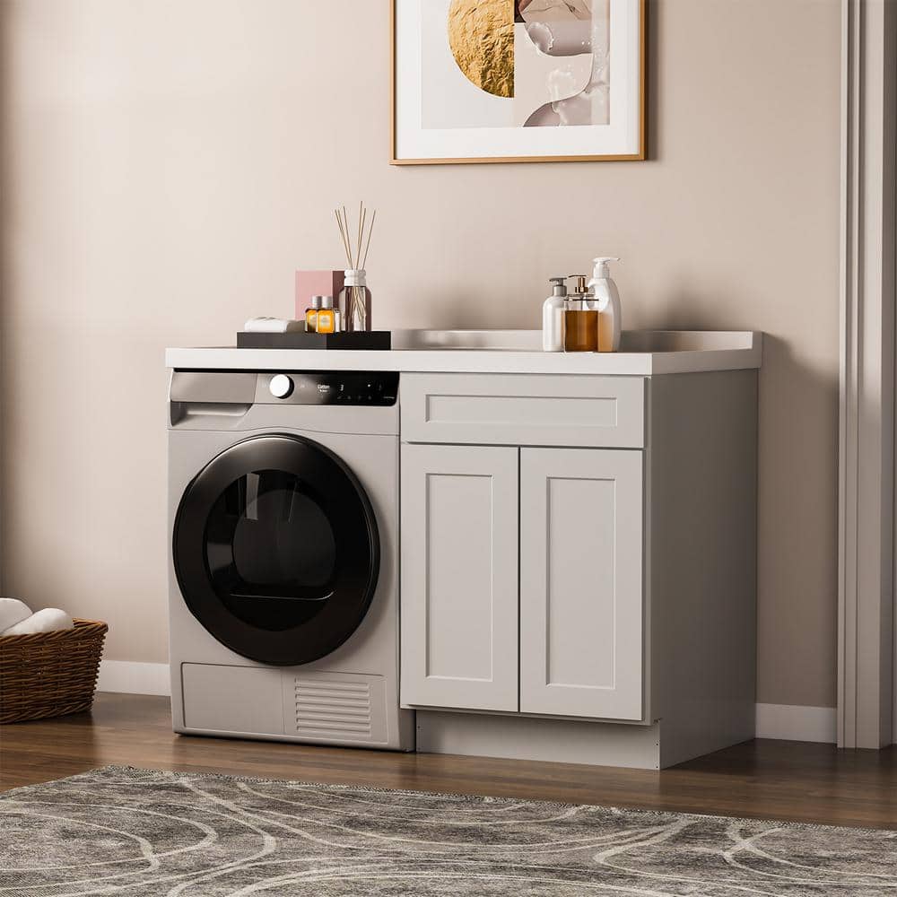 24 in. W x 24 in. D x 34.5 in. H Ready to Assemble Plywood Base Kitchen Cabinet in Shaker Dove