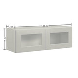 36 in. W x 12 in. D x 12 in. H in Shaker Dove Plywood Ready to Assemble Wall Cabinets without Glass
