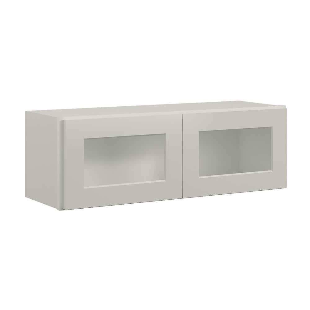 36 in. W x 12 in. D x 12 in. H in Shaker Dove Plywood Ready to Assemble Wall Cabinets without Glass