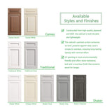 36 in. W x 12 in. D x 12 in. H in Shaker Dove Plywood Ready to Assemble Wall Cabinets without Glass