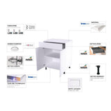 Cambridge Quick Assemble Modern Style, Shaker White 36 in. Blind Corner Base Kitchen Cabinet (36 in. W x 24 in. D x 34.50 in. H)